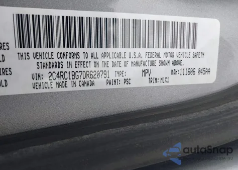 2013 Chrysler Town & Country Touring z USA, uszkodzony, nr VIN 2C4RC1BG7DR620791